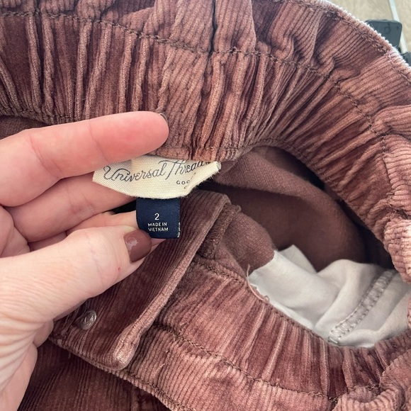 Universal Thread corduroy pants high waisted mauve 2 - Picture 7 of 11